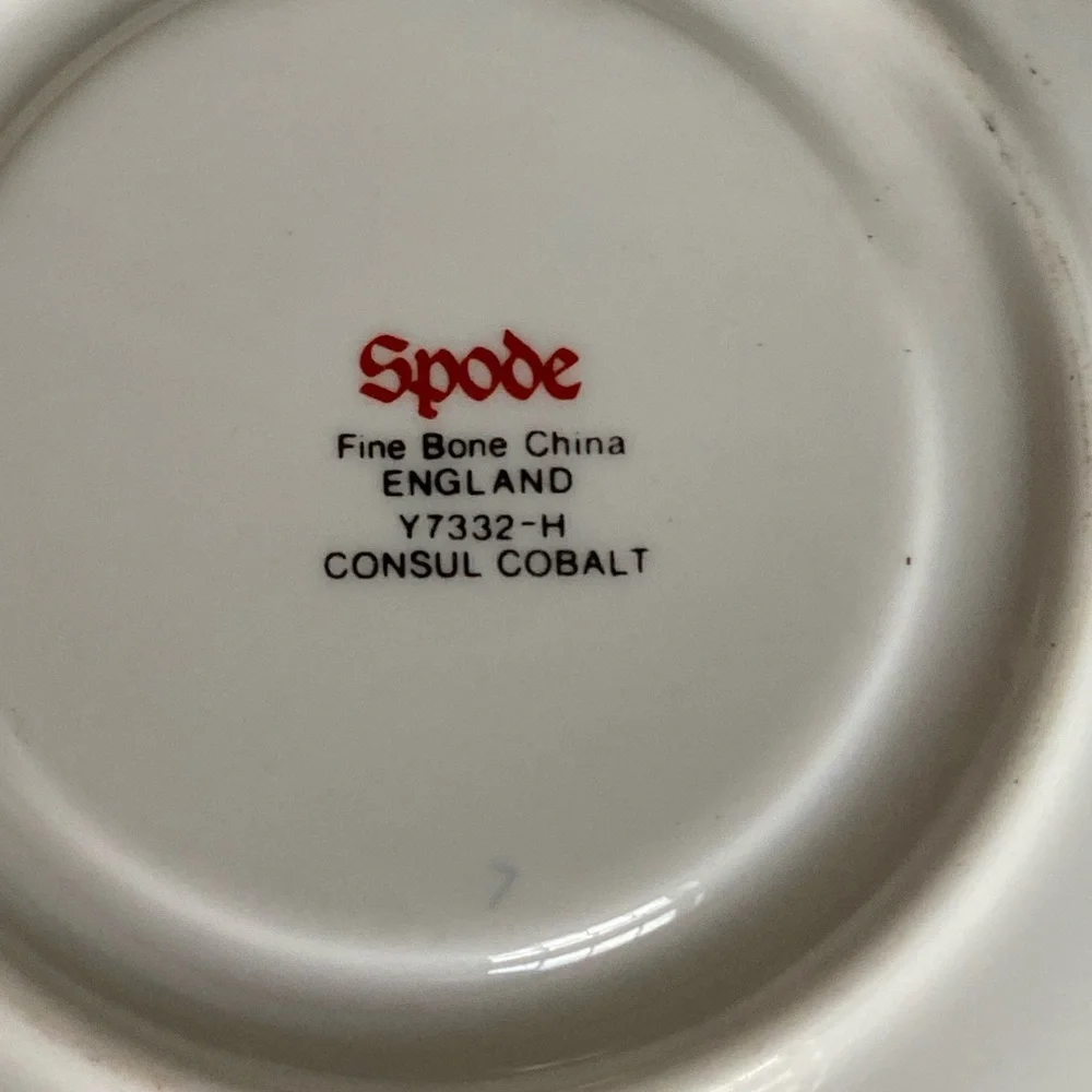 Spode Consul Cobalt Fine Bone China Saucer Set of 3 Y7332